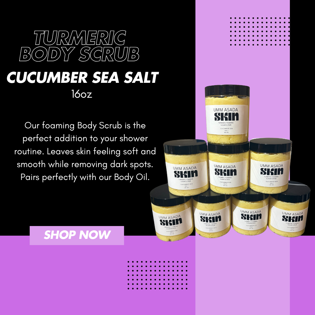 Umm Asada Turmeric Foaming Sugar Scrub 16oz.